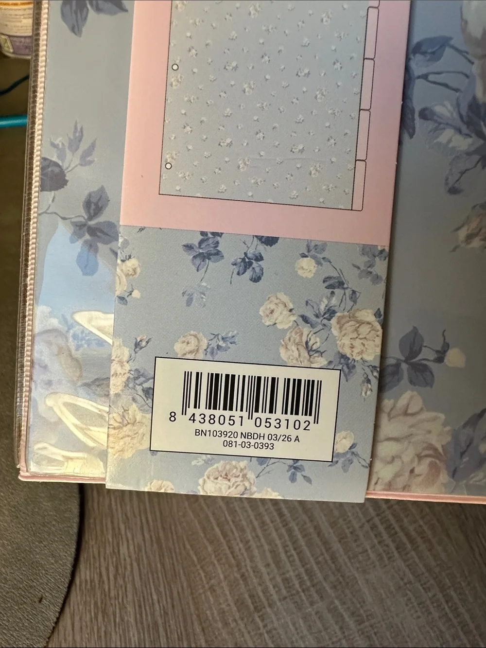 LoveShackFancy & Yoobi Ever Blooming Rosettes Ring Binder & Planner Whisper Blue